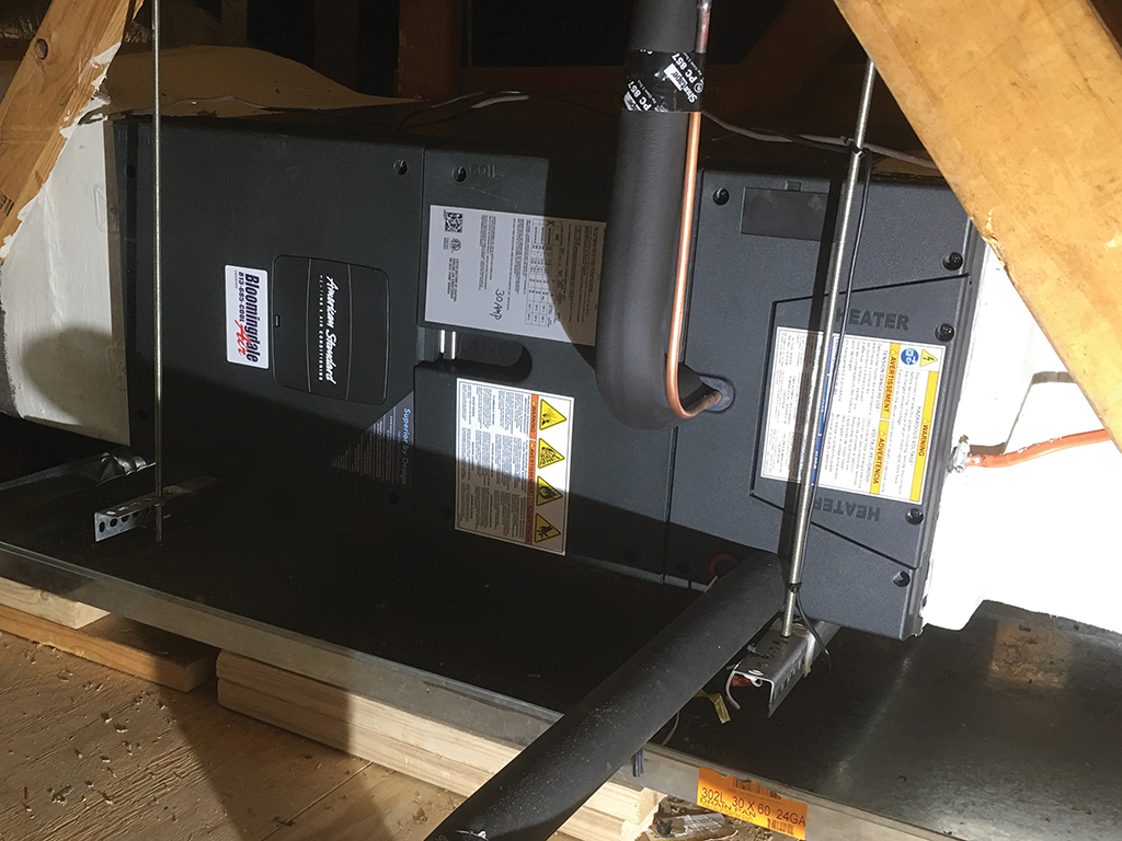 Compact ForeFront Air Handler Installed in Attic Bloomingdale Air
