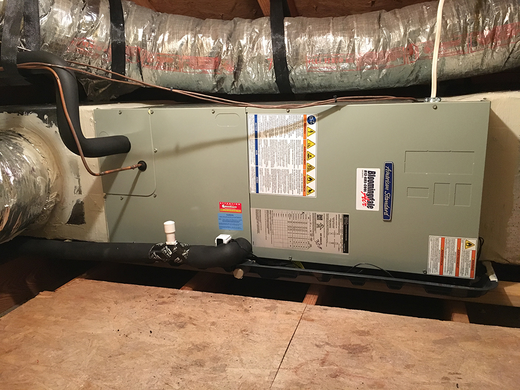 Completed Air Handler Install in Attic Bloomingdale Air