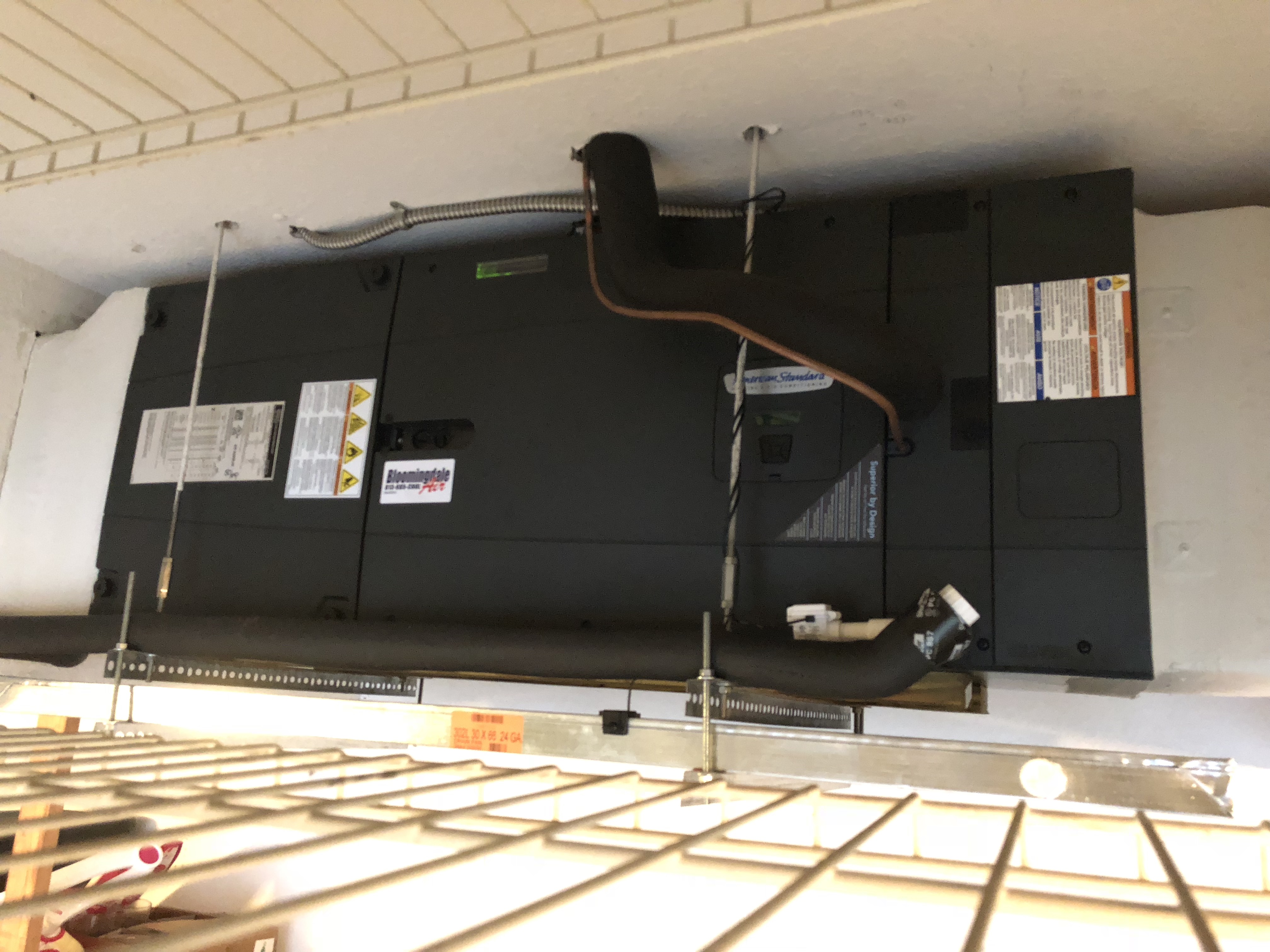 ForeFront Air Handler Hanging From Garage Ceiling Bloomingdale Air